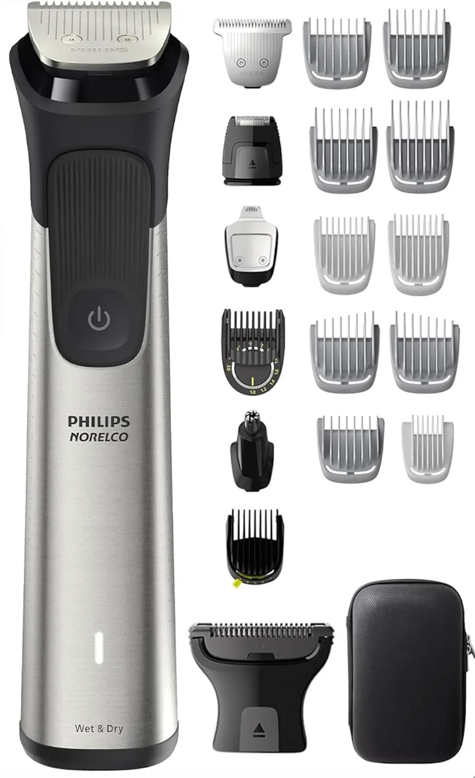 Philips Norelco Multigroom 9000 máquina versátil con múltiples cabezales para fades y degradados